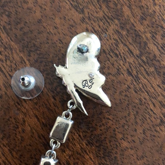 Betsey Johnson 1earring butterfly hanging crystal pierced earring - Picture 6 of 6